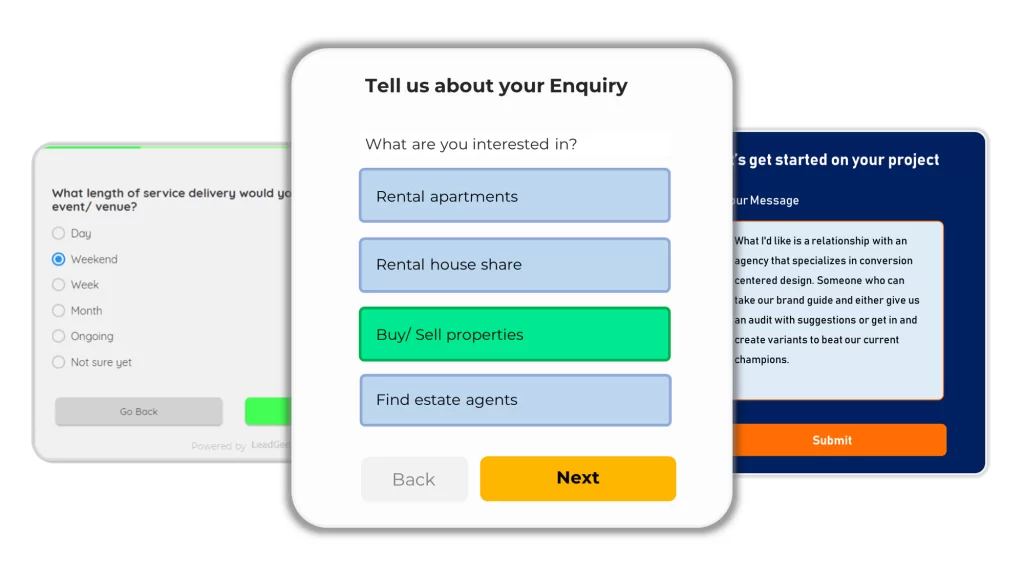Custom LeadGen form Custom Lead Gen forms