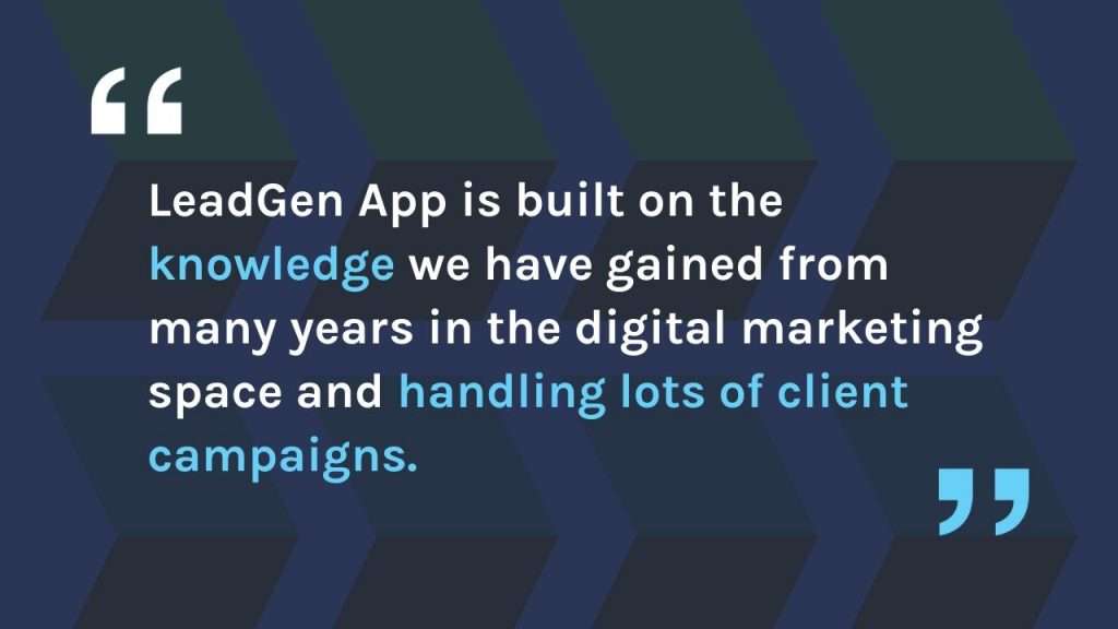 Quote about LeadGen App Story