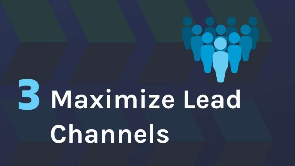 Maximise different channels in a multi-channel approach to web development lead generation