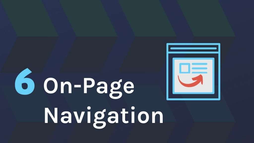 On-Page navigation on website