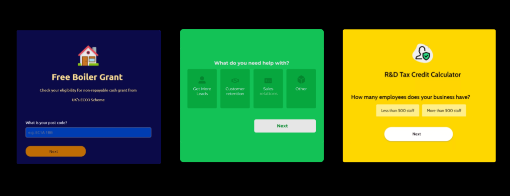 Multi step forms selection