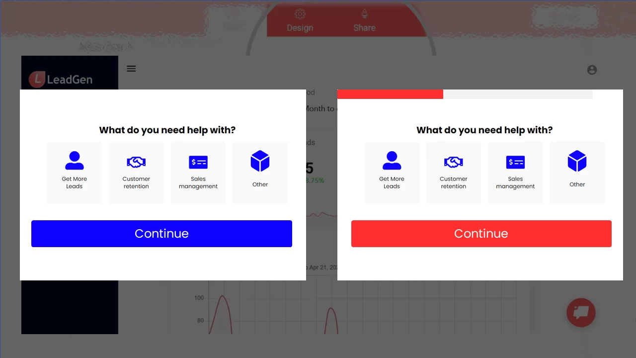 AB testing of lead forms 2 LeadGen form designs in A/B test
