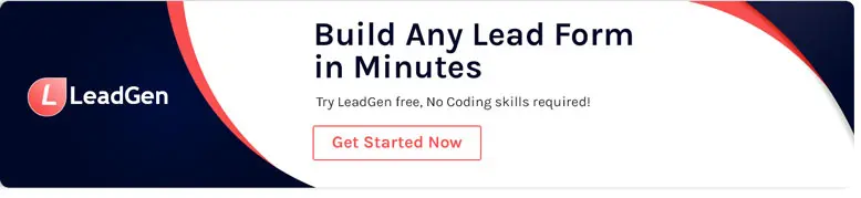 Construir qualquer forma de lead