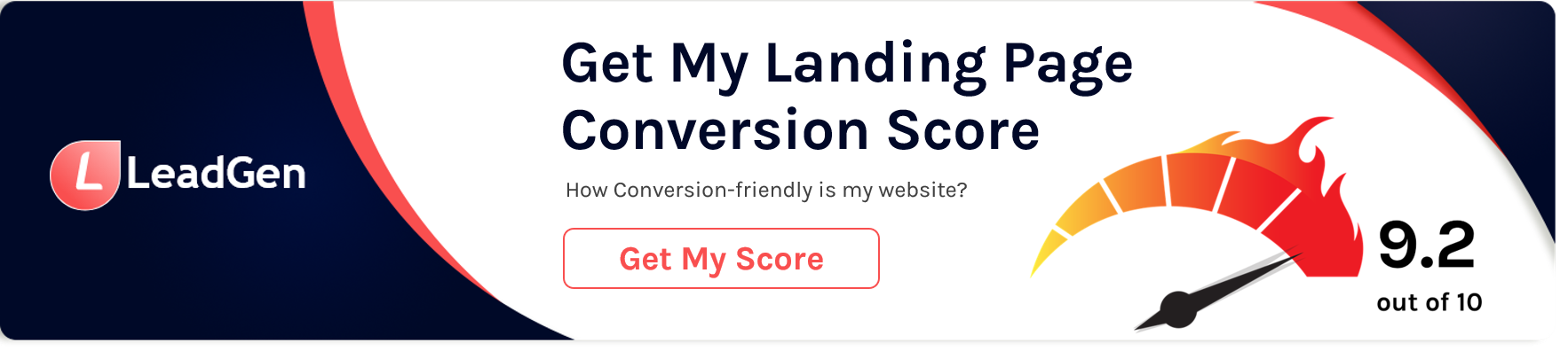 landing page conversion score