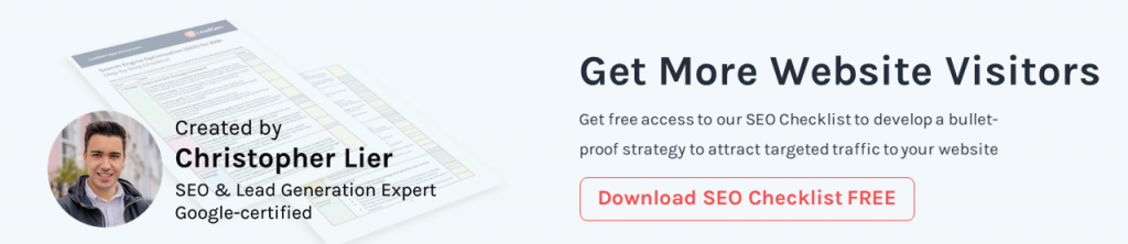 Erhalten Sie mehr organische Traffic-Ergebnisse, indem Sie unsere SEO-Checkliste herunterladen