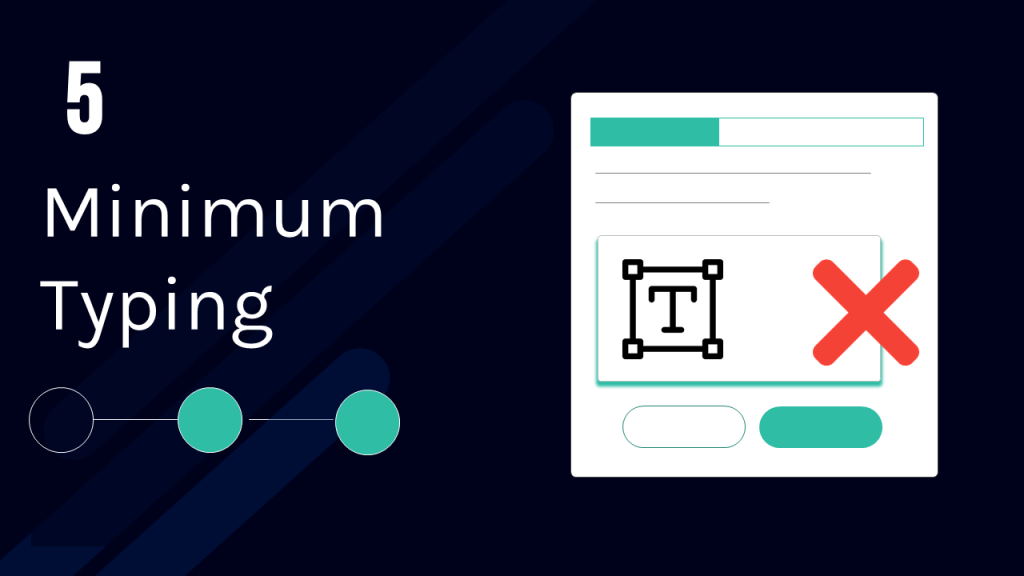minimum typing in landing page forms for higher conversions