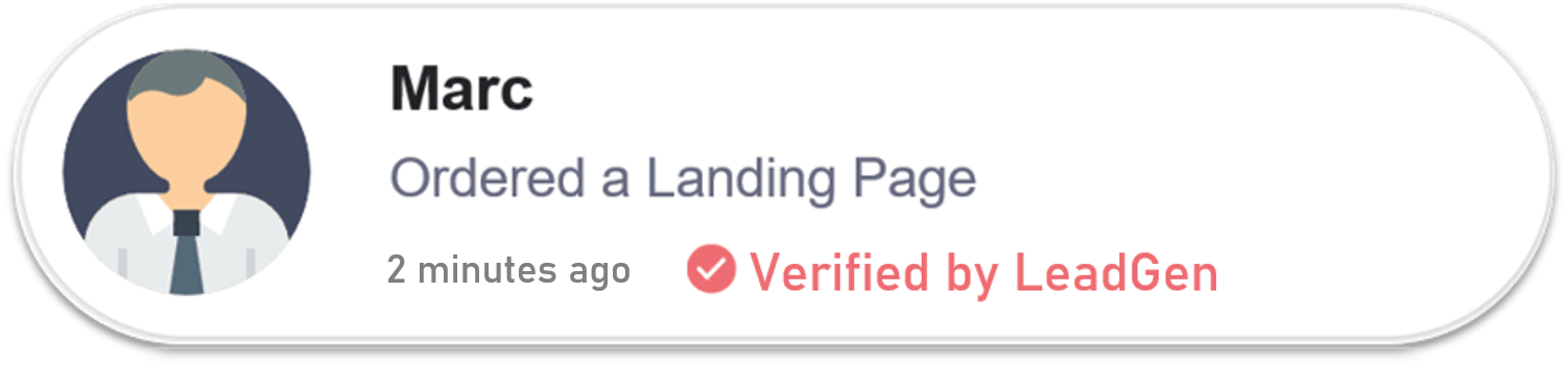 LeadGen Social Proof app popup LeadGen Social Proof app popup