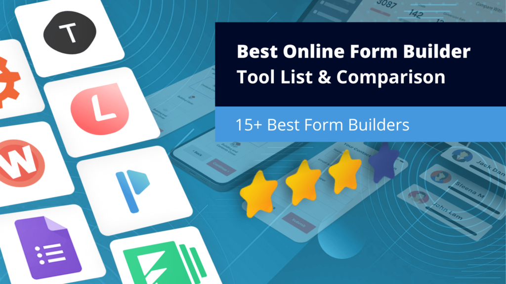 Melhor lista de ferramentas do construtor de formulários on-line - comparação do construtor de formulários com 15 ferramentas revisadas