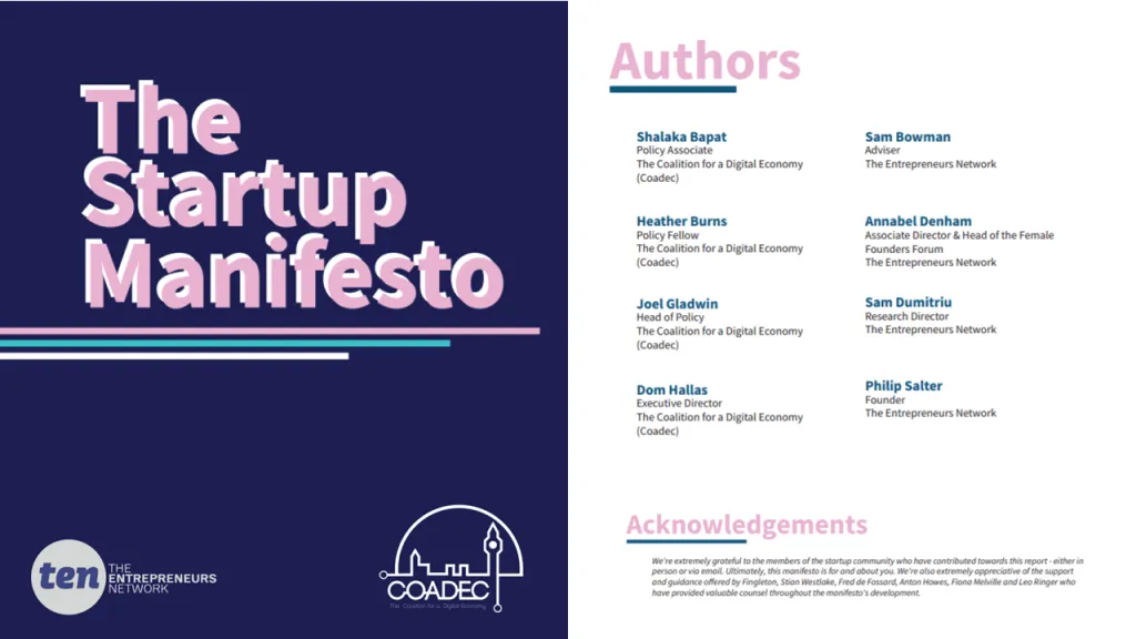 Coadec Startup Manifesto