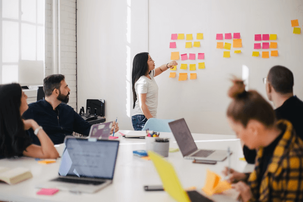 Kundenbesprechung im Büro