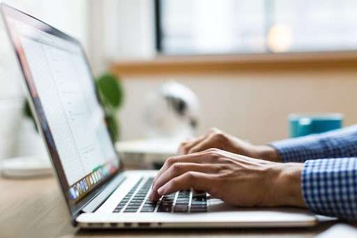 Worker on laptop