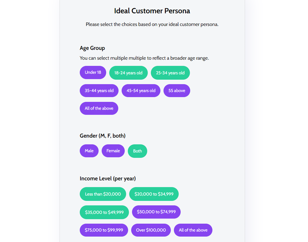 Idealer Persona-Ersteller