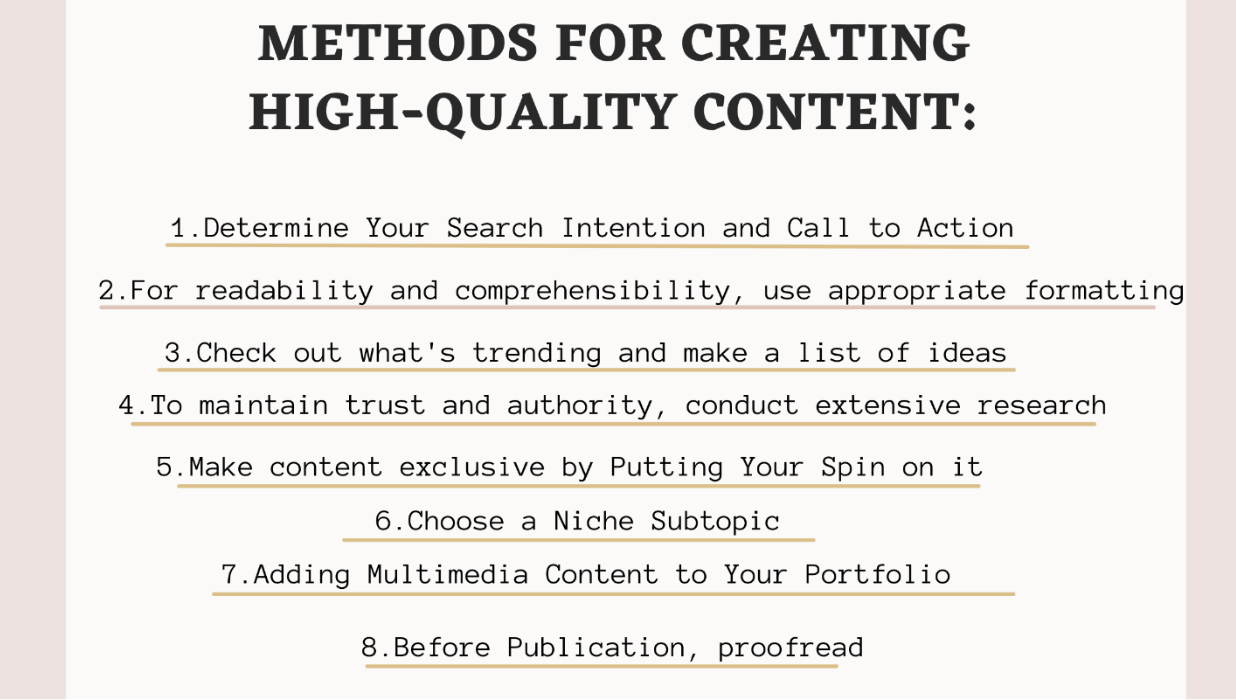 Methods for Creating High-Quality Content
