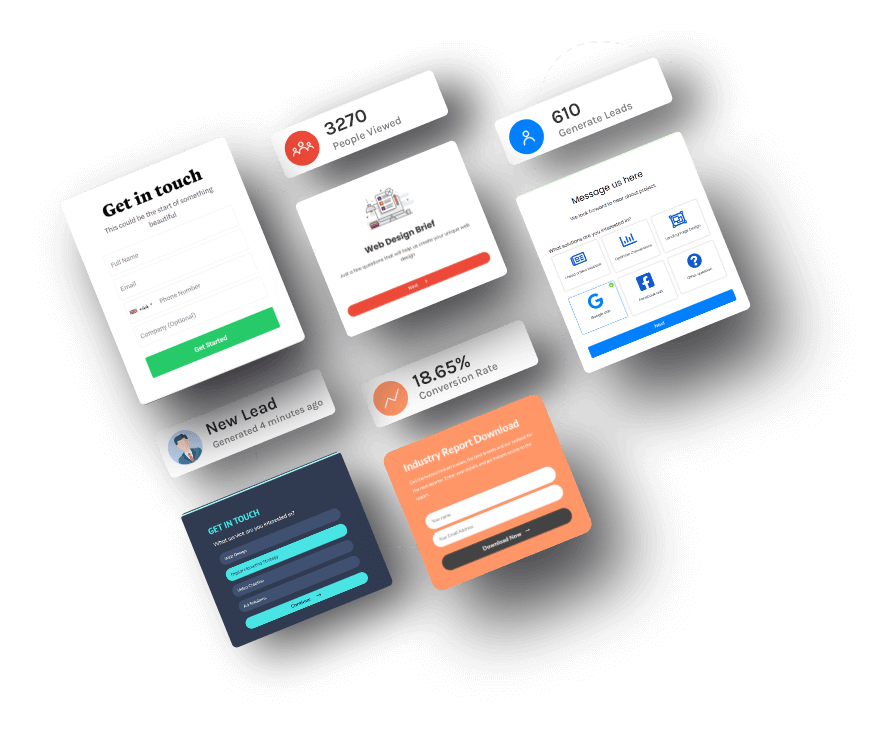 LeadGen App multi step form designs