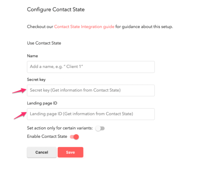 Configure Contact State