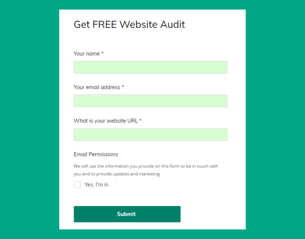 web page form design templates