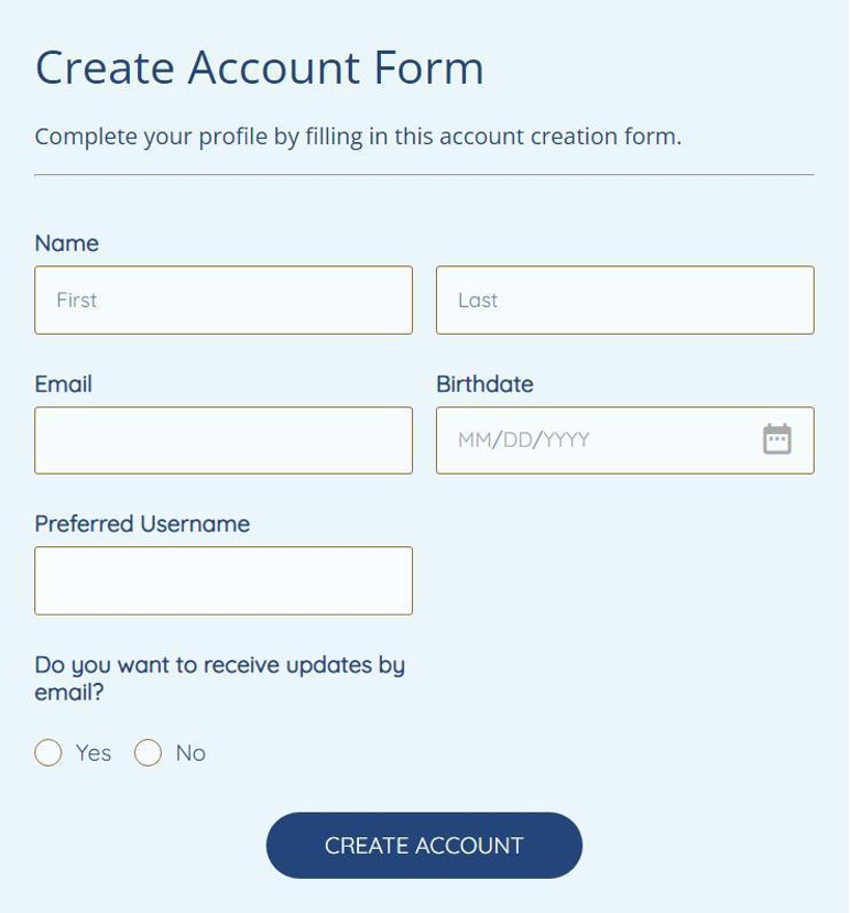 account form