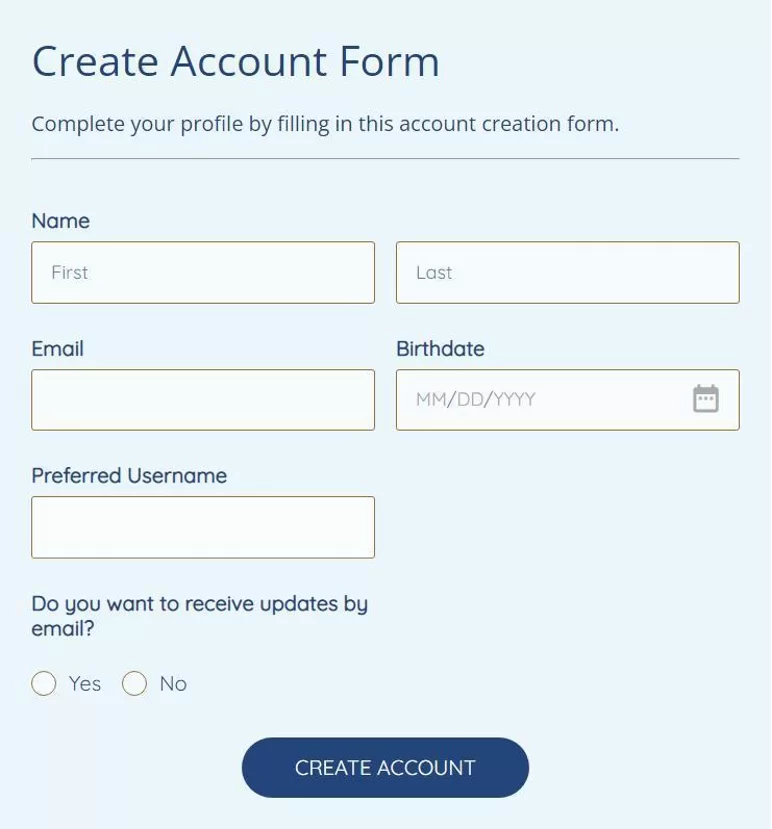 account form