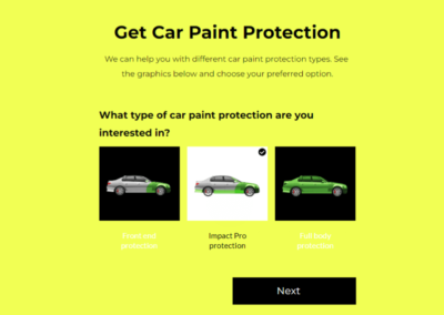 Formulário de chumbo de proteção de pintura de carro