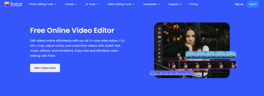 Fotor online video editor