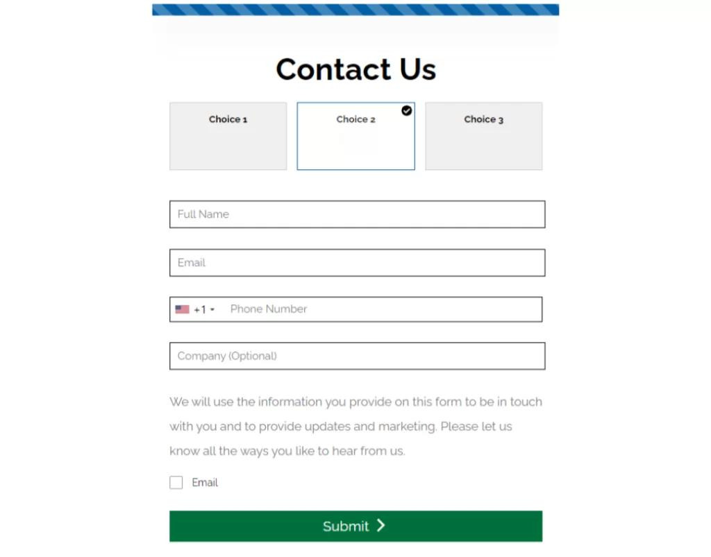 Standard Contact Form