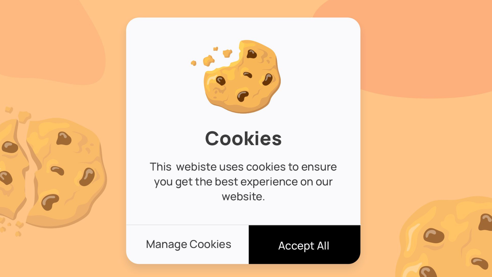 Website cookies consent banner