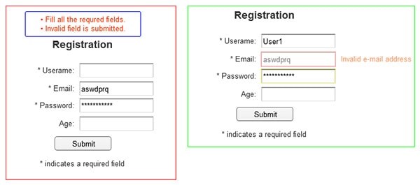 Formulários de Registro