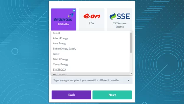 Energy request form design