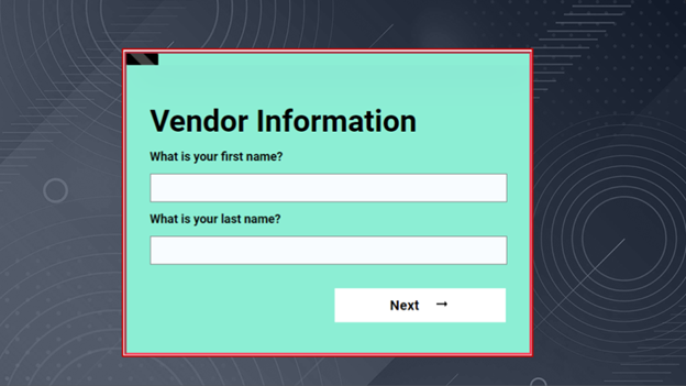 Vendor application form 