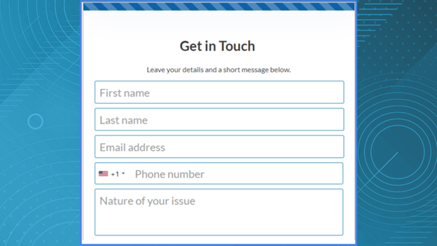 Get In touch request form