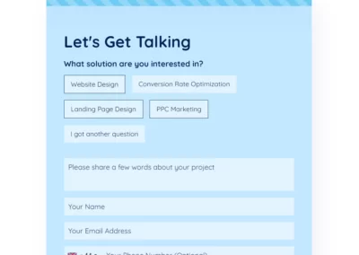 Web Agency Contact Form