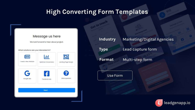 Lead capture forms 