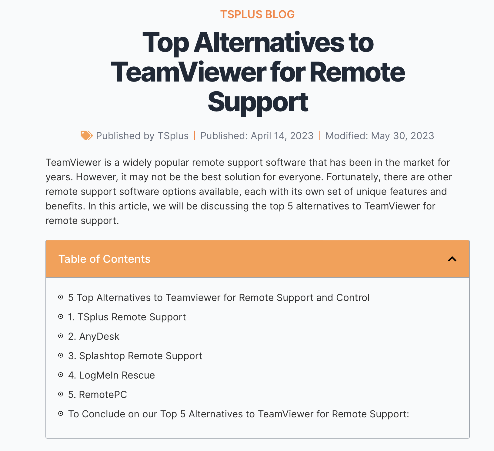 Top Alternatives to TeamViewer for Remote Support