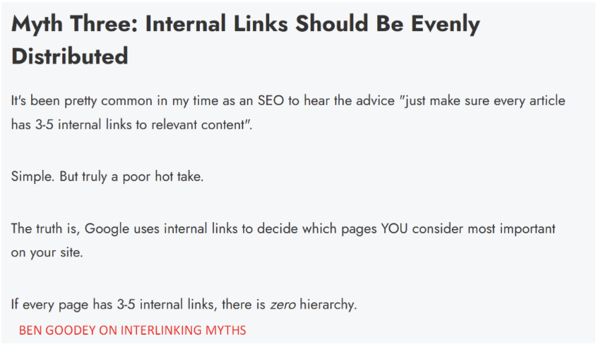 Internal Links opinion by Ben Goodey