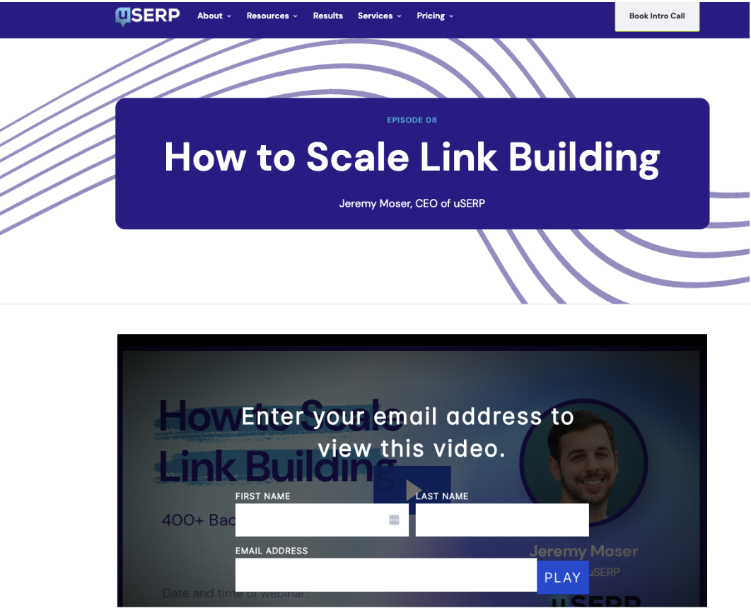 How to scale link building Webinar by uSERP