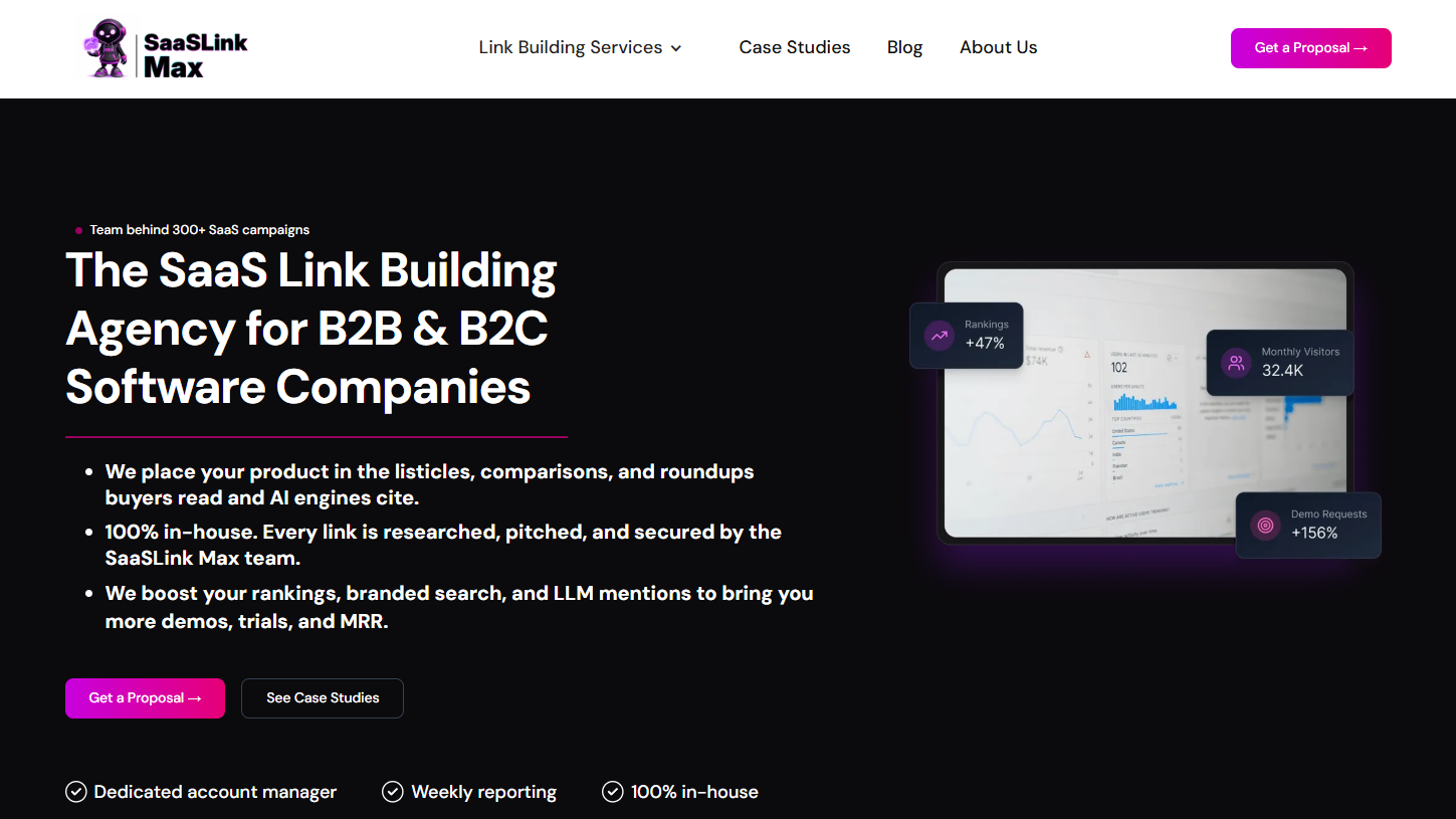 SaaSLinkMax homepage