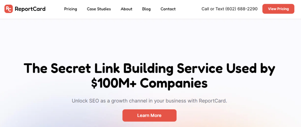 Report card in link building