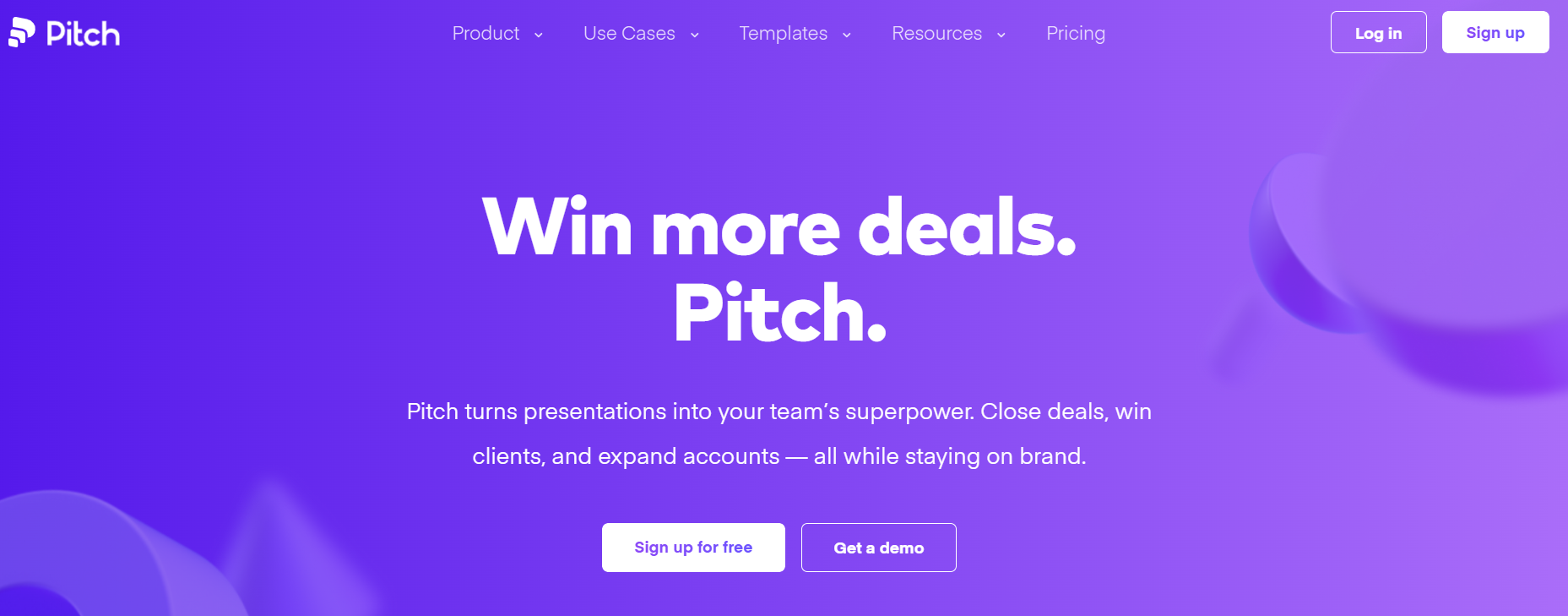Pitch homepage
