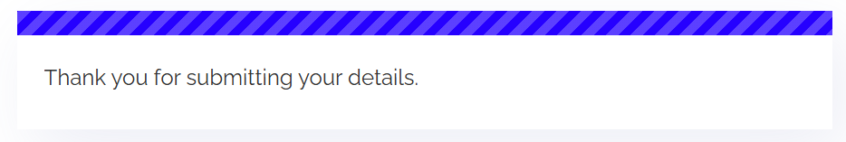 Thank you message