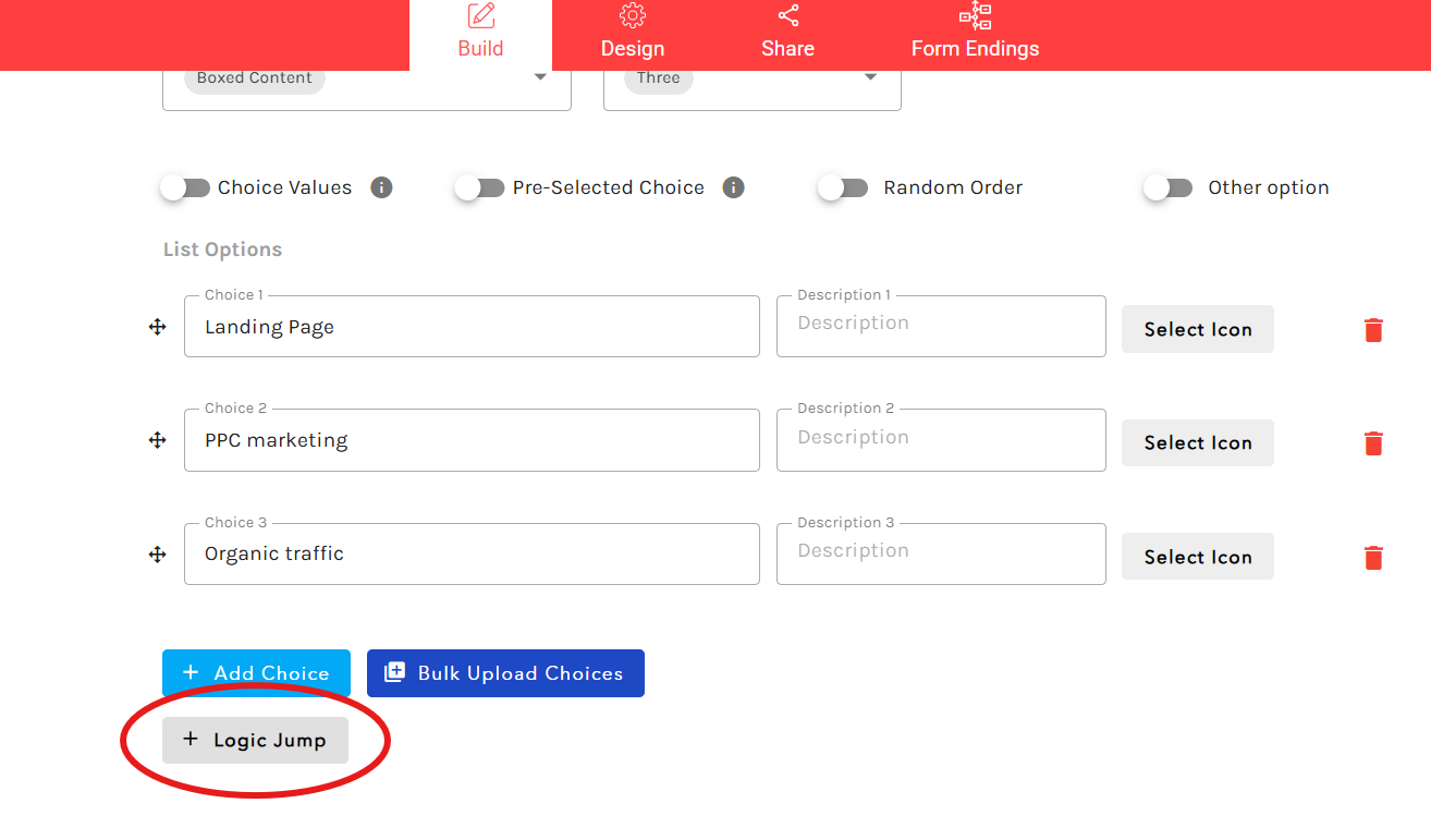 Configure the conditional flow logic