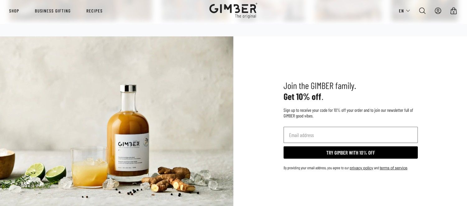 Gimber ad