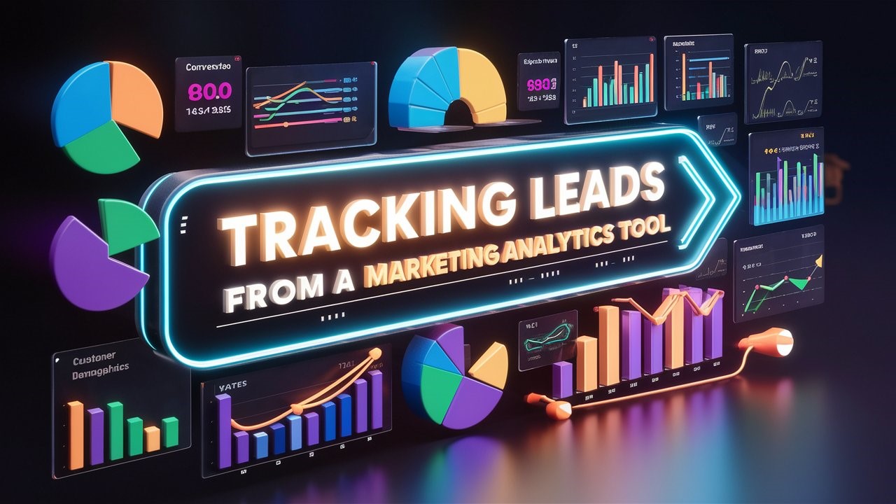 Tracking leads from a marketing analytics tool