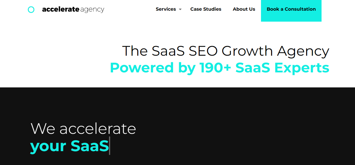 Accelerate agency: SaaS SEO growth agency