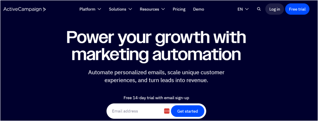 ActiveCampaign for growth automation of marketing processes 