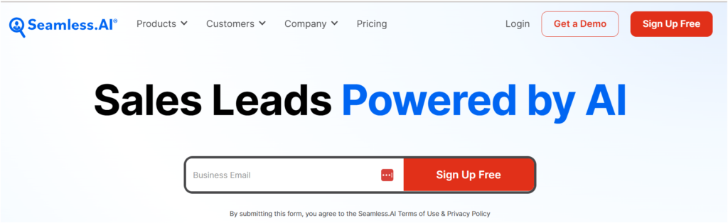 Seamless.AI is a sales prospecting and lead generation platform