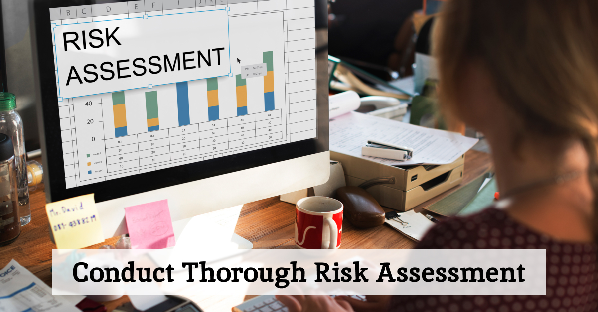 Comprehensive risk assessment by identifying, and mitigating risks