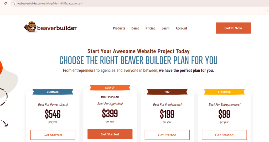 Beaver Builder in wordpress b2b sites