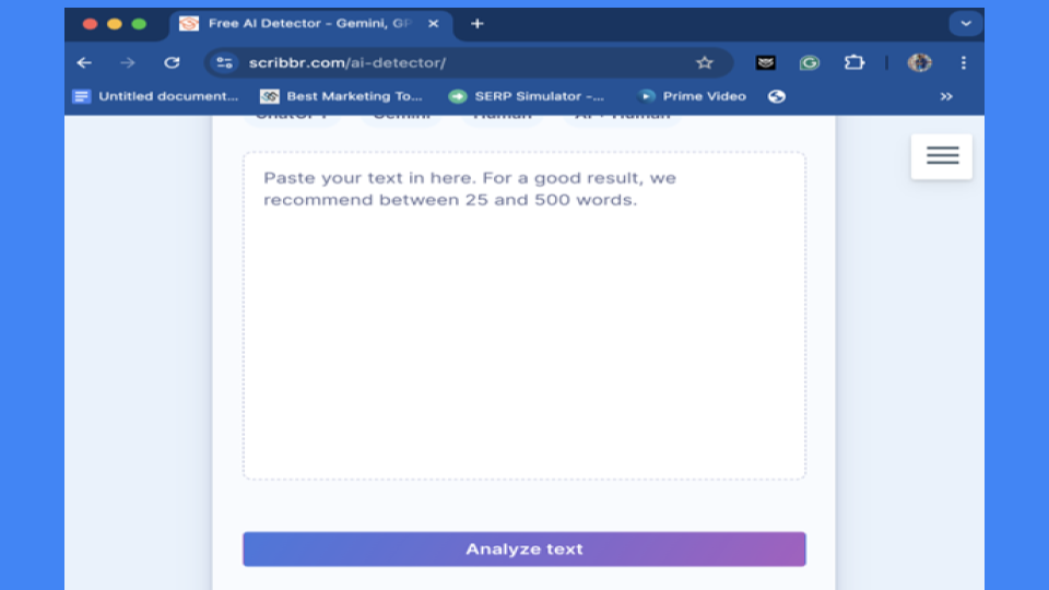 Scribbr’s AI Detector