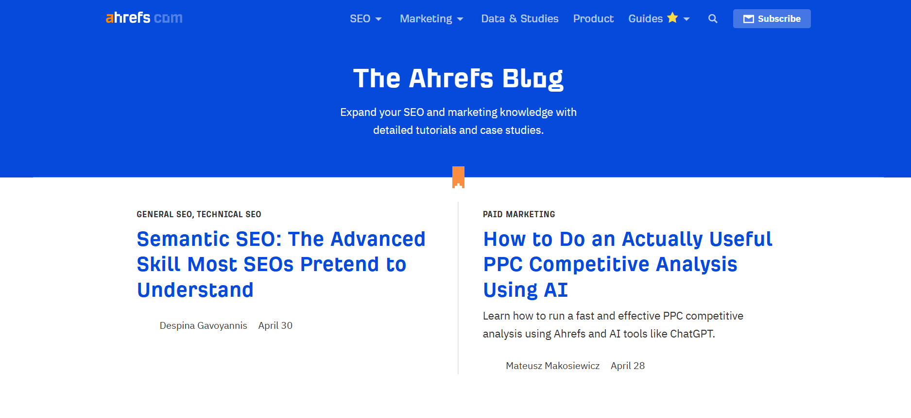 Ahref blog