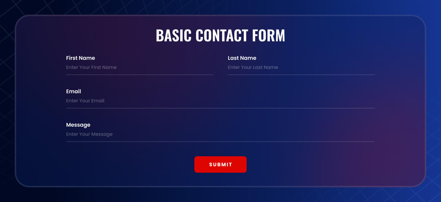 Basic Contact Form